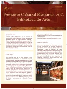 Fomento Cultural Banamex, A.C. Biblioteca de Arte 