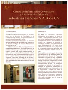 Centro de Información Corporativo y Archivos Históricos de Industrias Peñoles, S.A.B. de C.V.