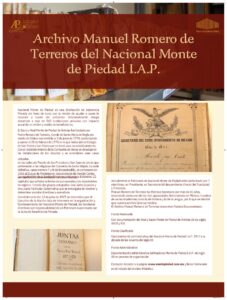 Archivo Manuel de Romero de Terreros del Nacional Monte de Piedad I.A.P.